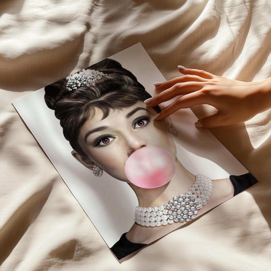 Audrey Hepburn Vintage Fashion Poster Print - Image 3
