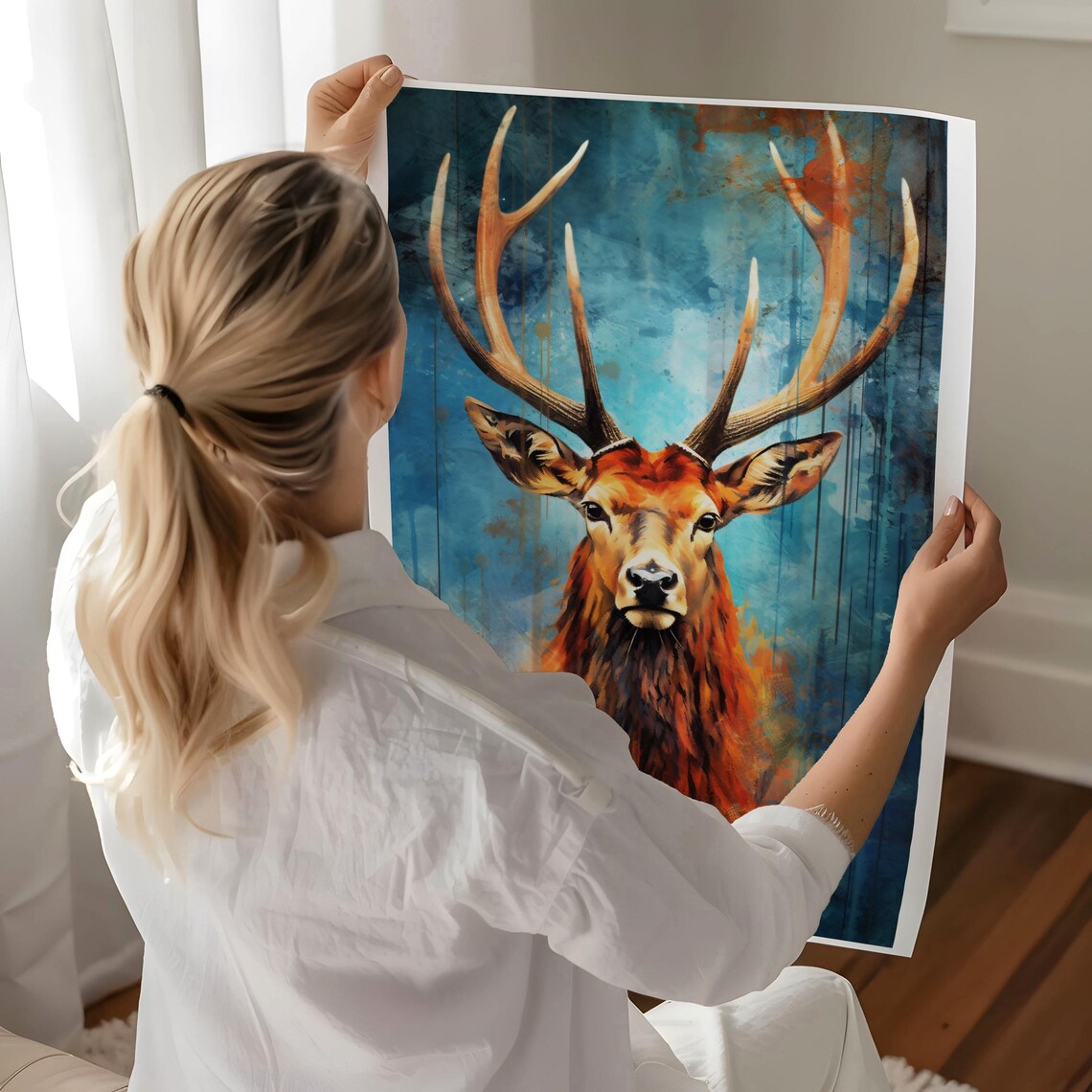 Bold Deer Poster, Modern Rustic Wildlife Decor - Image 4