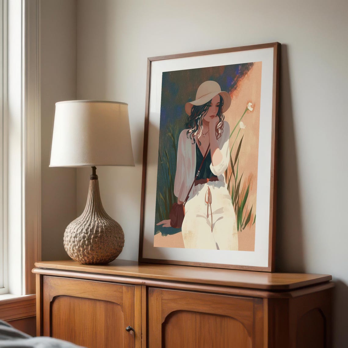 Serene Woman Portrait, Contemporary Figure Art - Image 4