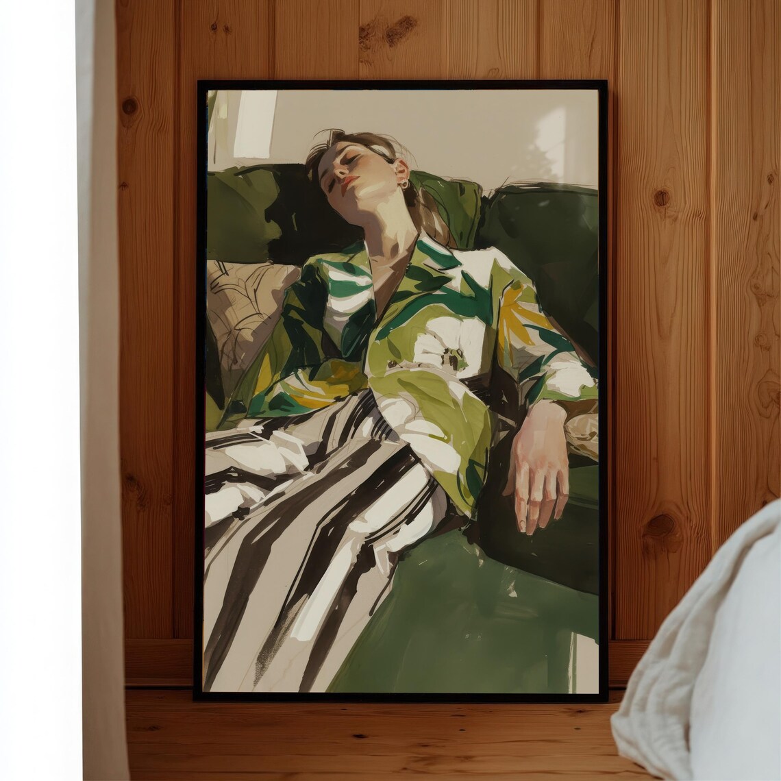 Cozy Relaxation Woman on Couch Illustration - Image 5
