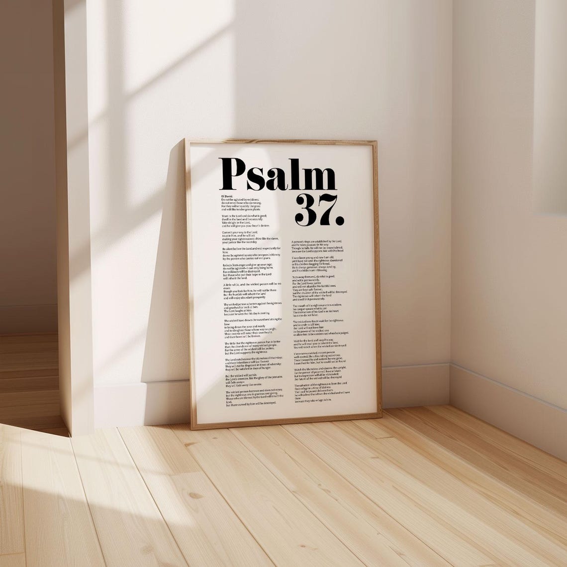 Psalm 37 Full Chapter Oversized Serif Editorial Typography Poster - Image 5