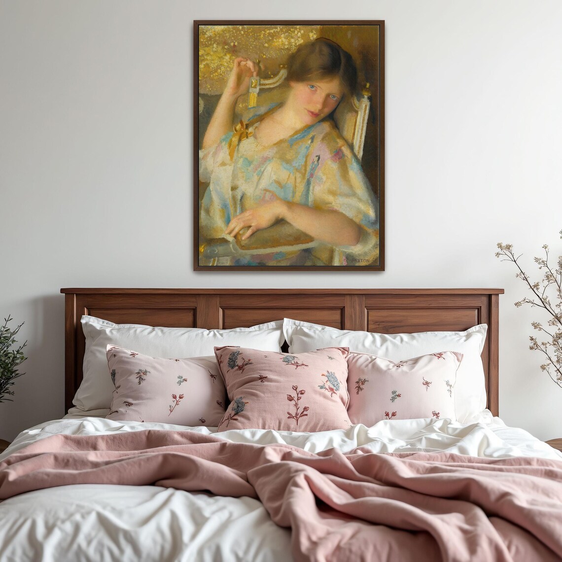 Young Woman Reclining In A Chair Holding A Golden Tassel Poster - Image 5