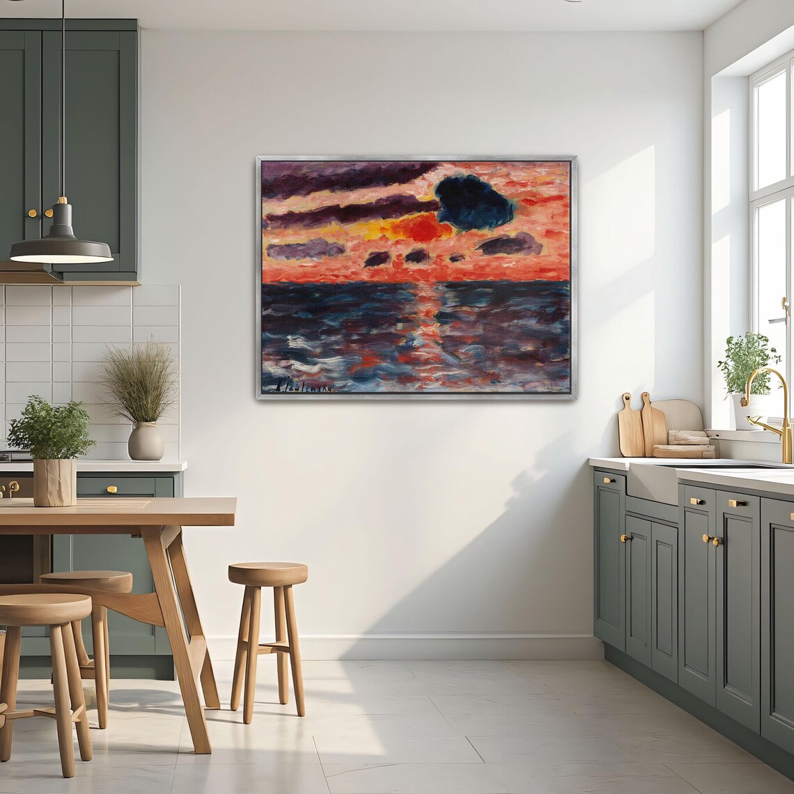 Alexej Von Jawlensky Vivid Sunset Over A Dark Rolling Sea Poster - Image 2
