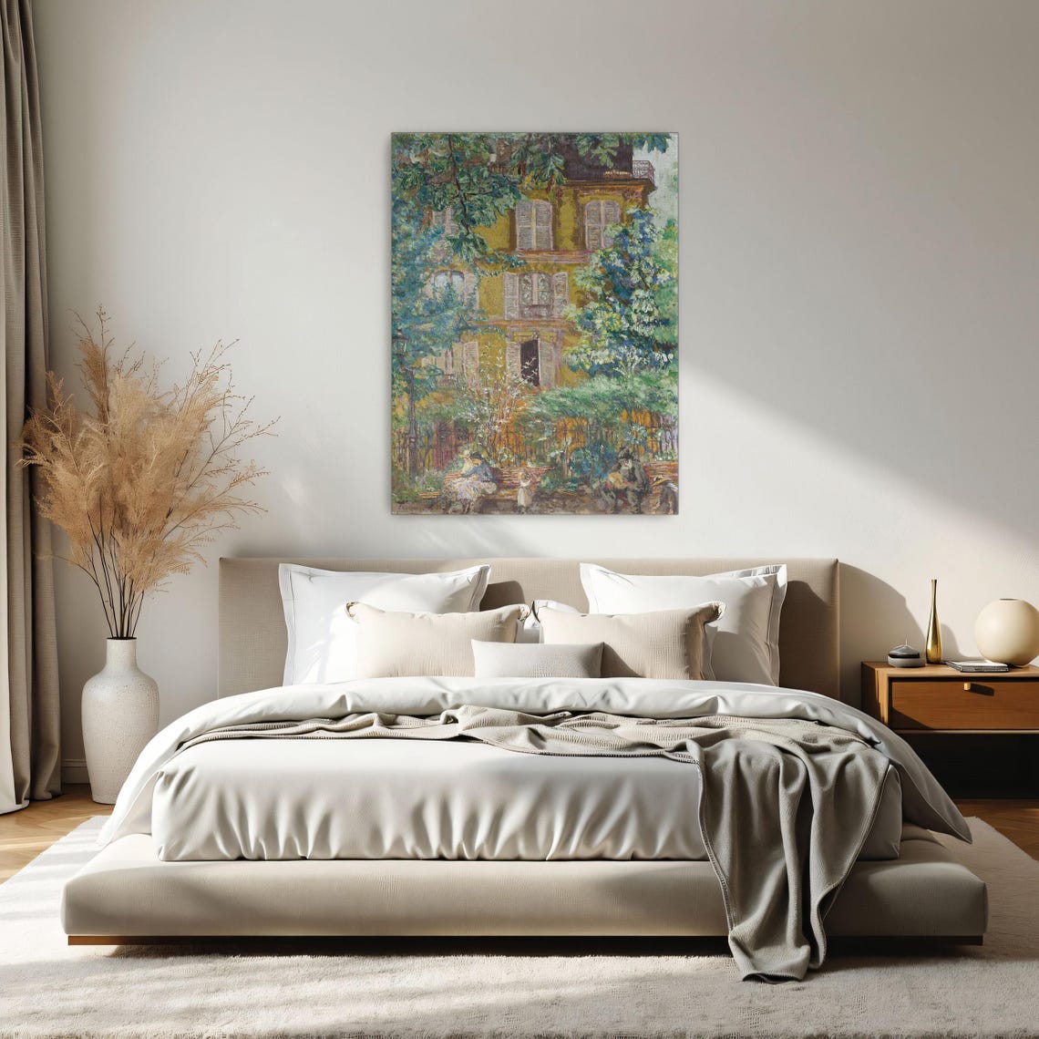 Parisian Yellow House With Garden Impressionist Landscape Poster - Image 2