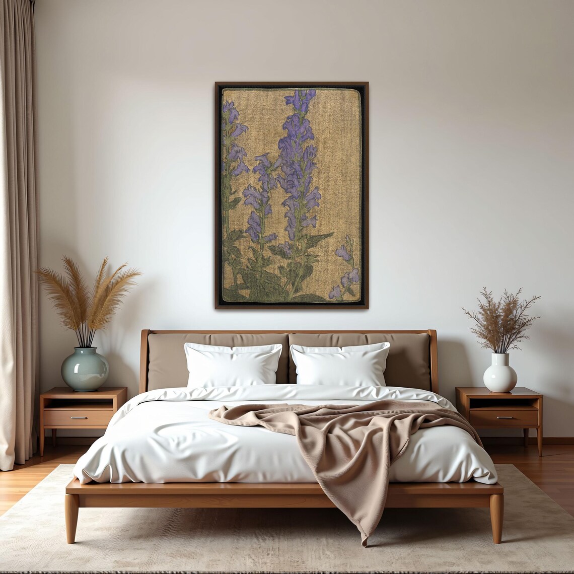 Purple Wildflowers Art Nouveau Botanical Illustration Poster - Image 5
