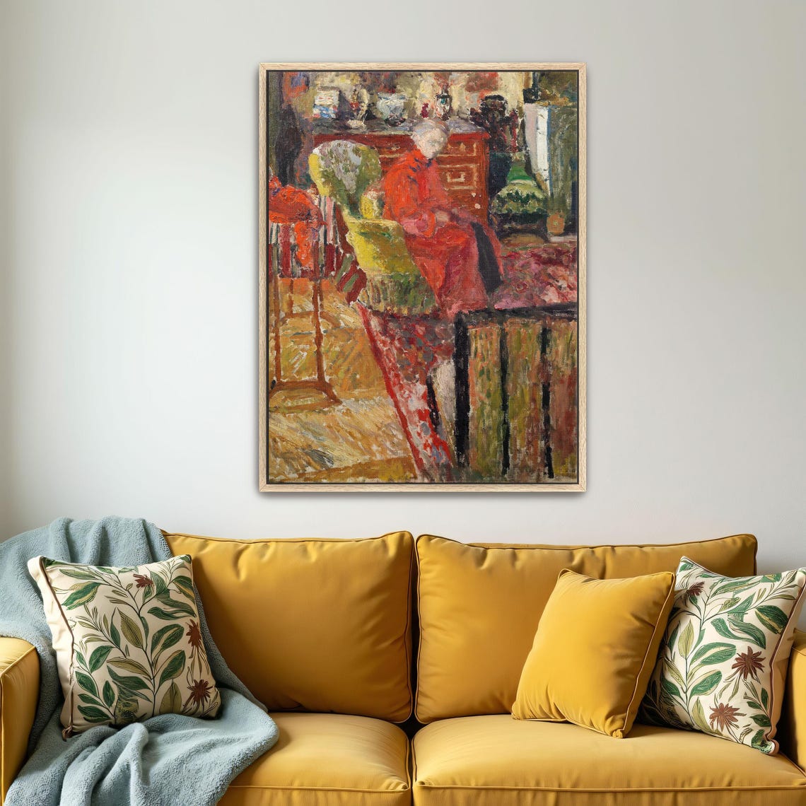 Woman in Red Robe Interior Portrait Post Impressionist Art Poster - Image 5
