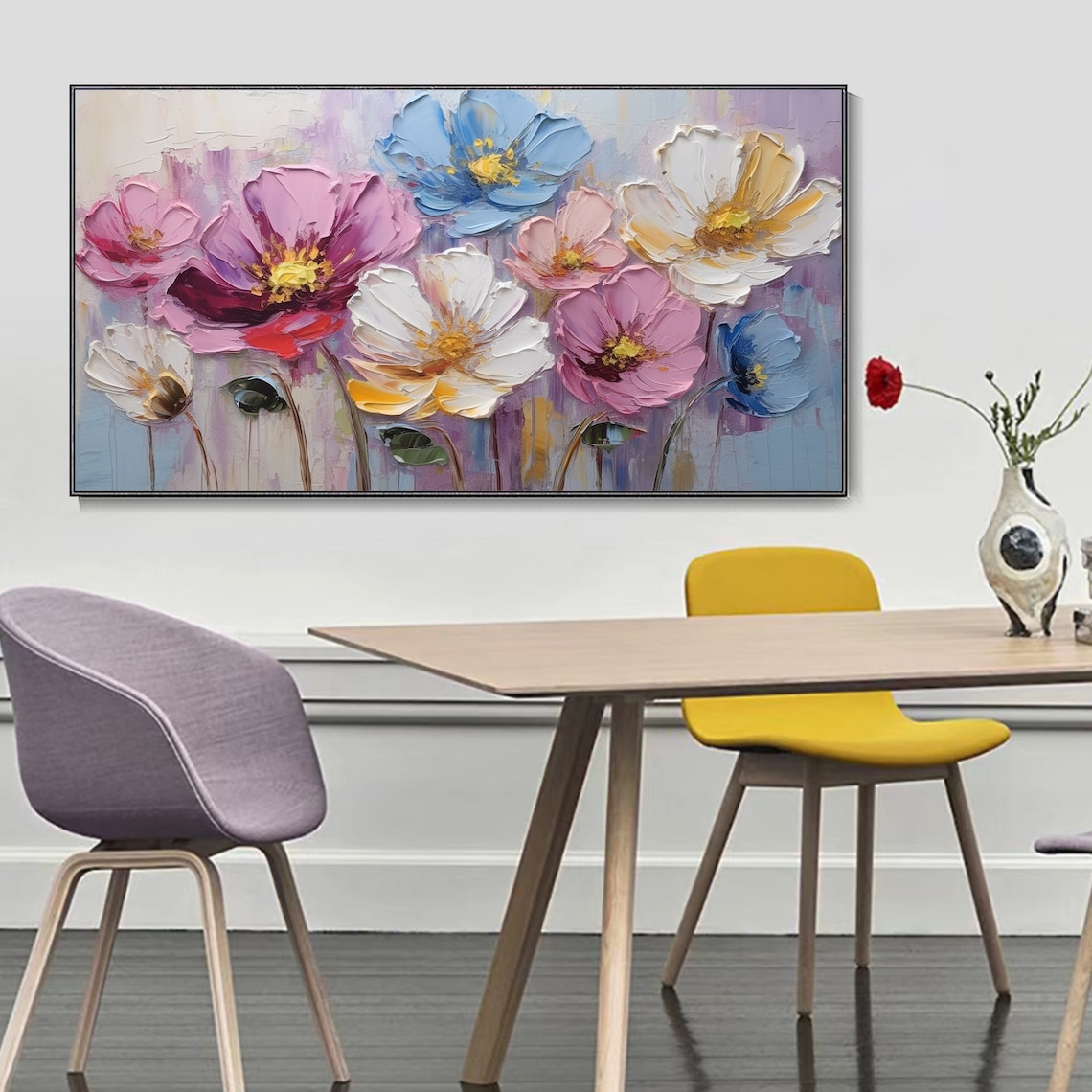 Colorful Floral Botanical Oil-Painting-Style Art Print - Image 2