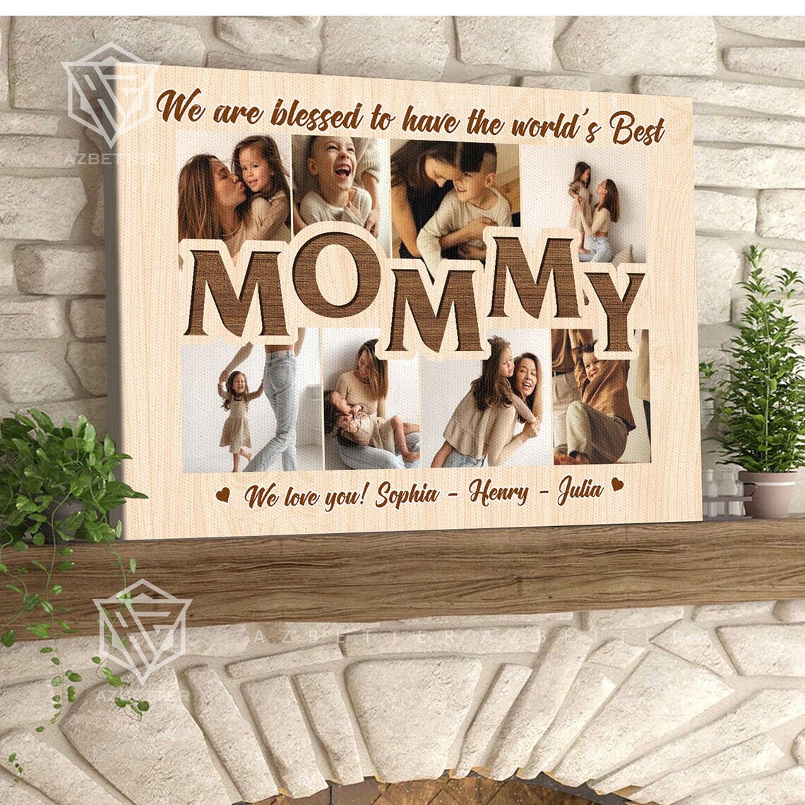 World's Best Mommy Photo Collage Blessed Mother's Day Gift Poster - Image 4