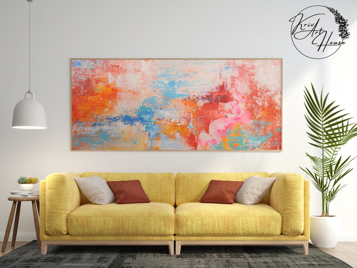 Abstract Acrylic Painting, Oversized Wall Art Print - Image 2