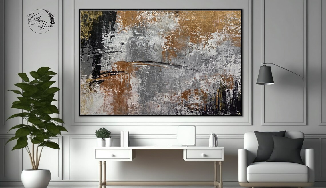 Abstract Dark Art Oil Painting Wall Art Print - Image 3