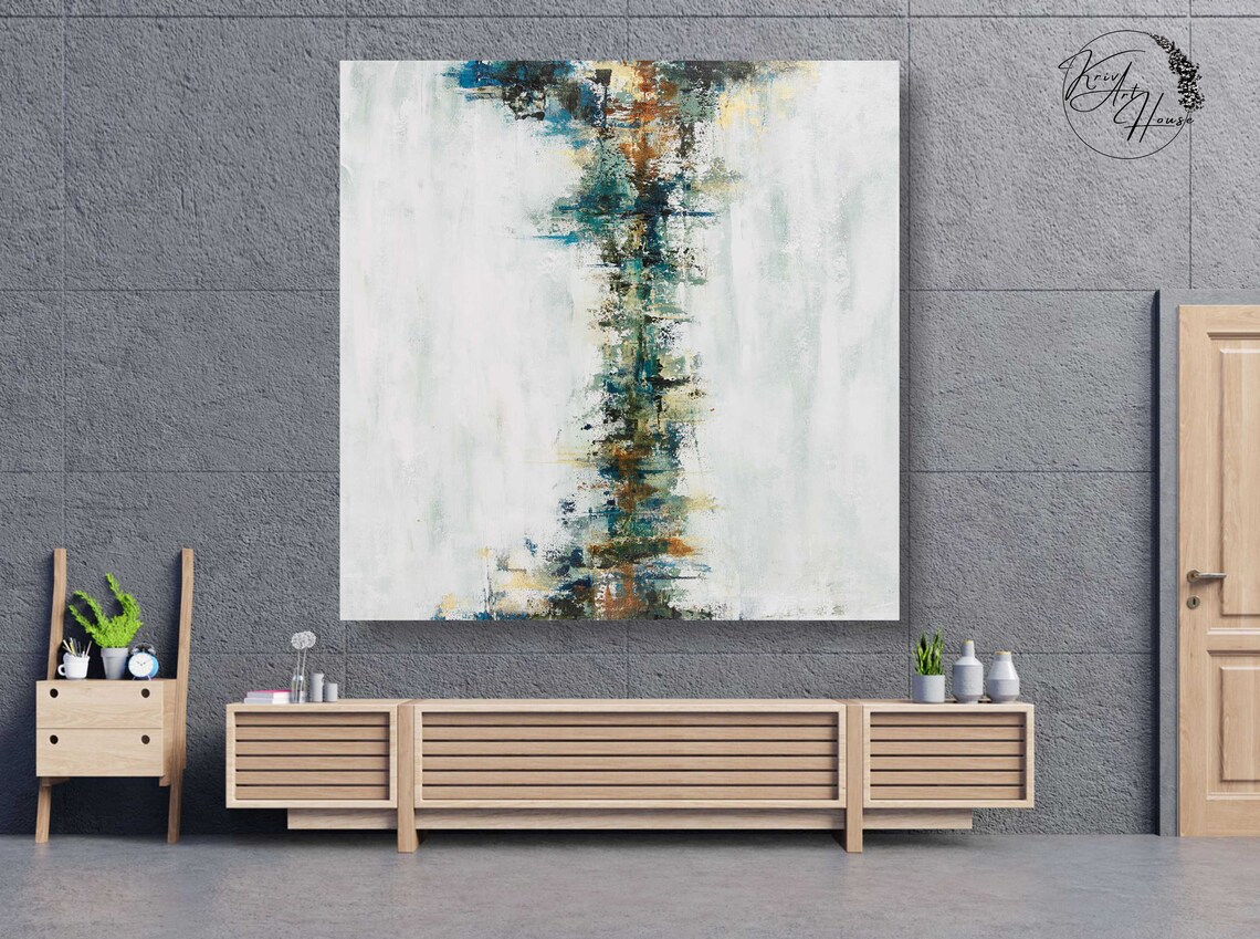 Modern Green Abstract Art Print for Living Room - Image 3