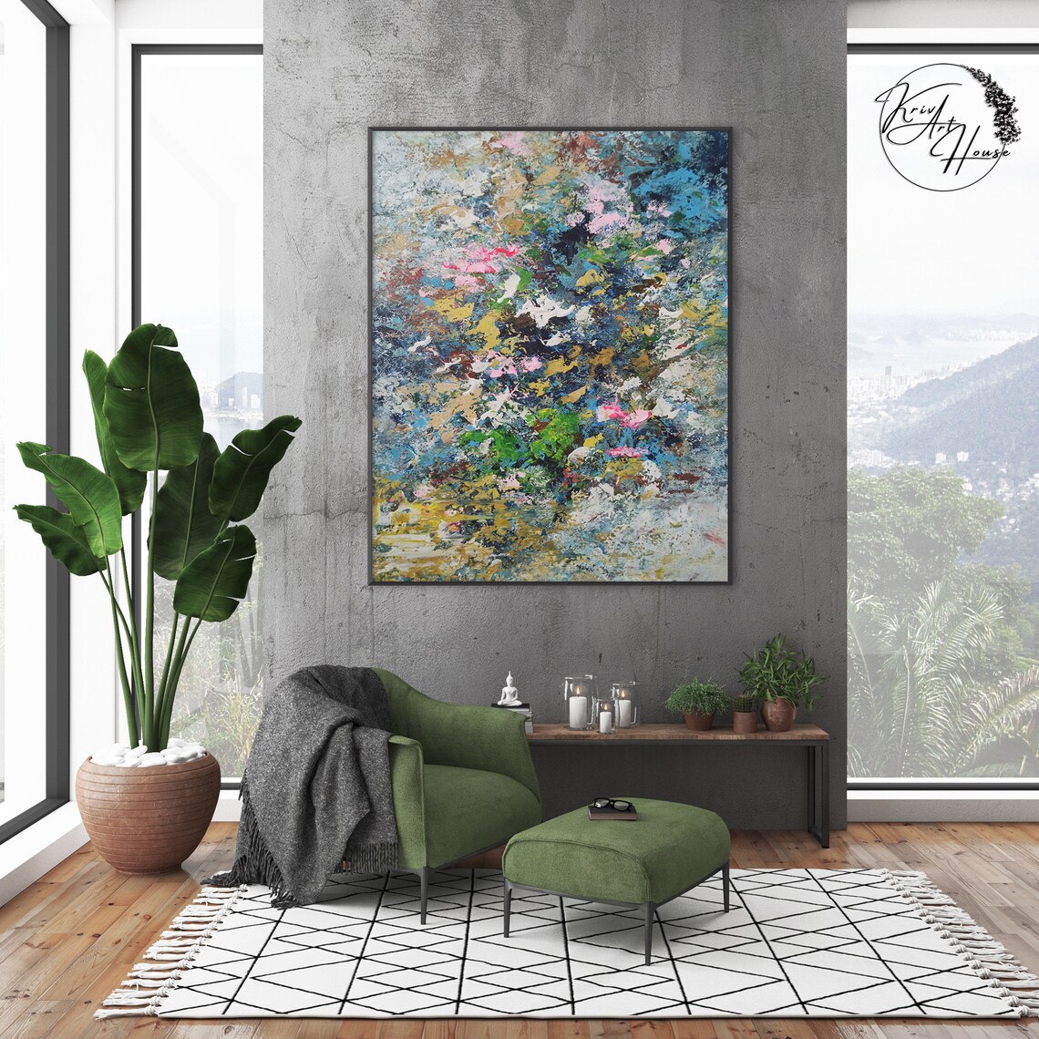 Original Abstract Painting, Extra Large Wall Decor - Image 2