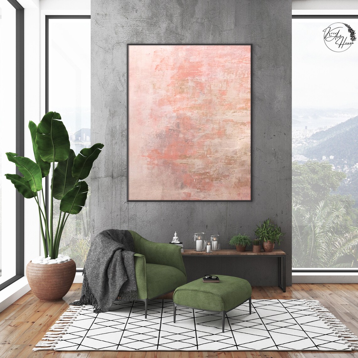 Abstract Painting, Large Oversized Wall Art Print - Image 4