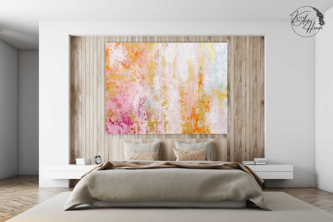 Colorful Abstract Painting, Acrylic Texture Art Print - Image 3