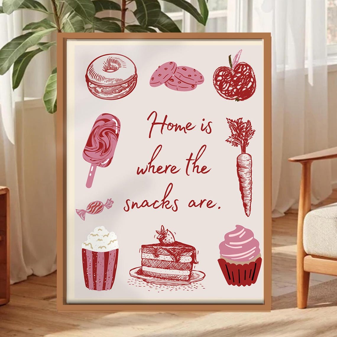 Home Is Where The Snacks Are, Funny Kitchen Quote - Image 6