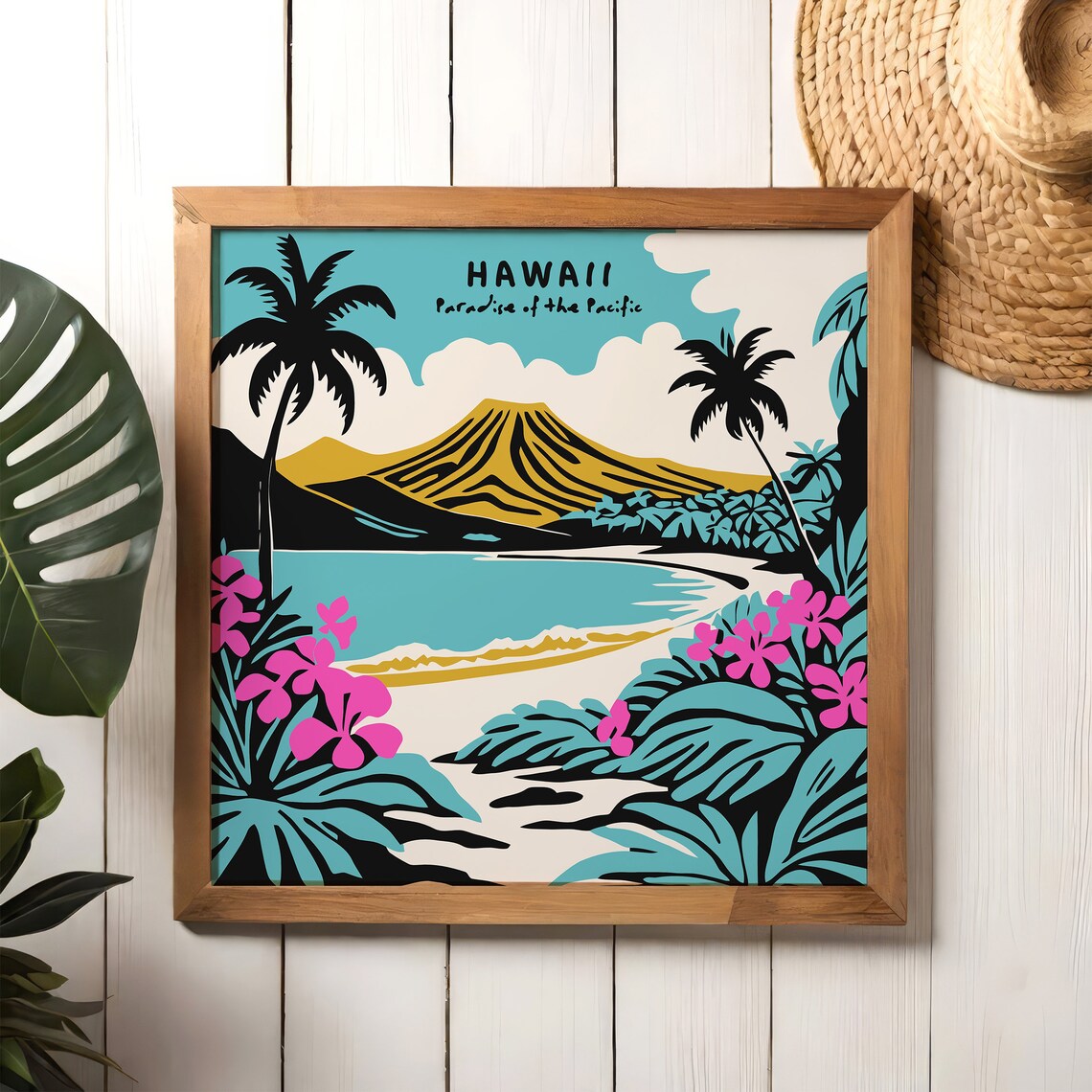 Hawaii Paradise Of The Pacific Volcano Bay Vintage Travel Poster - Image 2