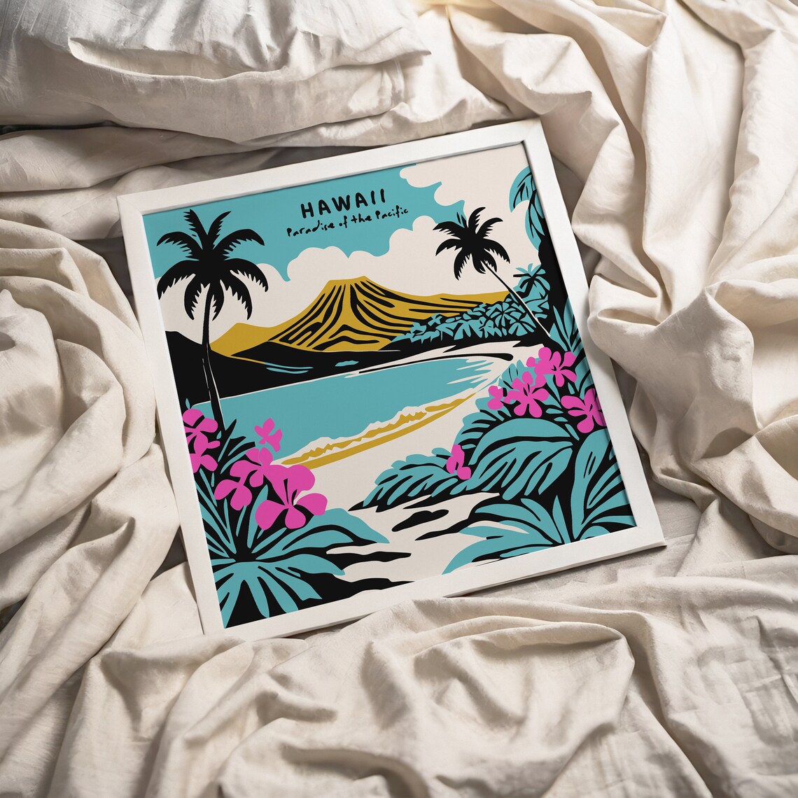 Hawaii Paradise Of The Pacific Volcano Bay Vintage Travel Poster - Image 5