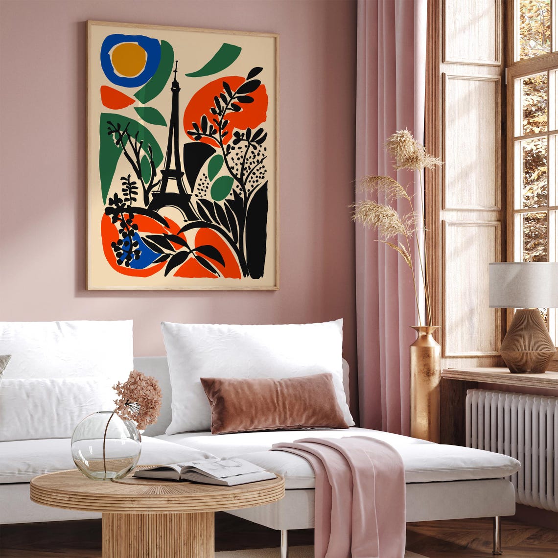 Eiffel Tower Abstract Bold Matisse Color Block Modern Poster - Image 4