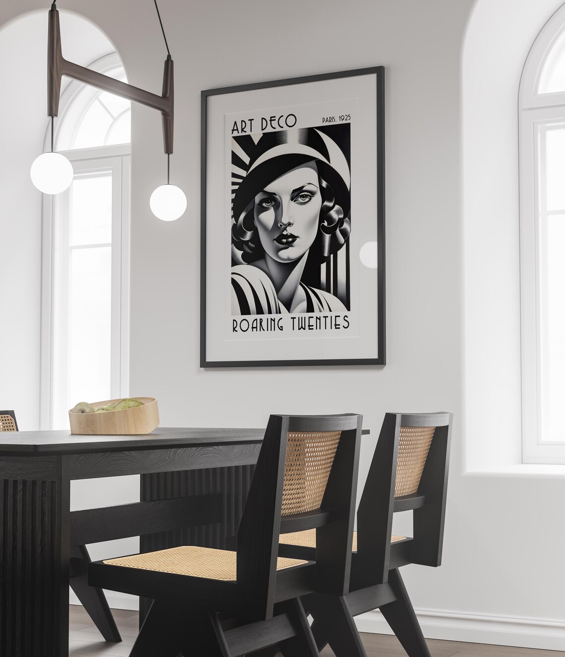 Art Deco Paris 1925 Roaring Twenties Cloche Hat Woman Poster - Image 6