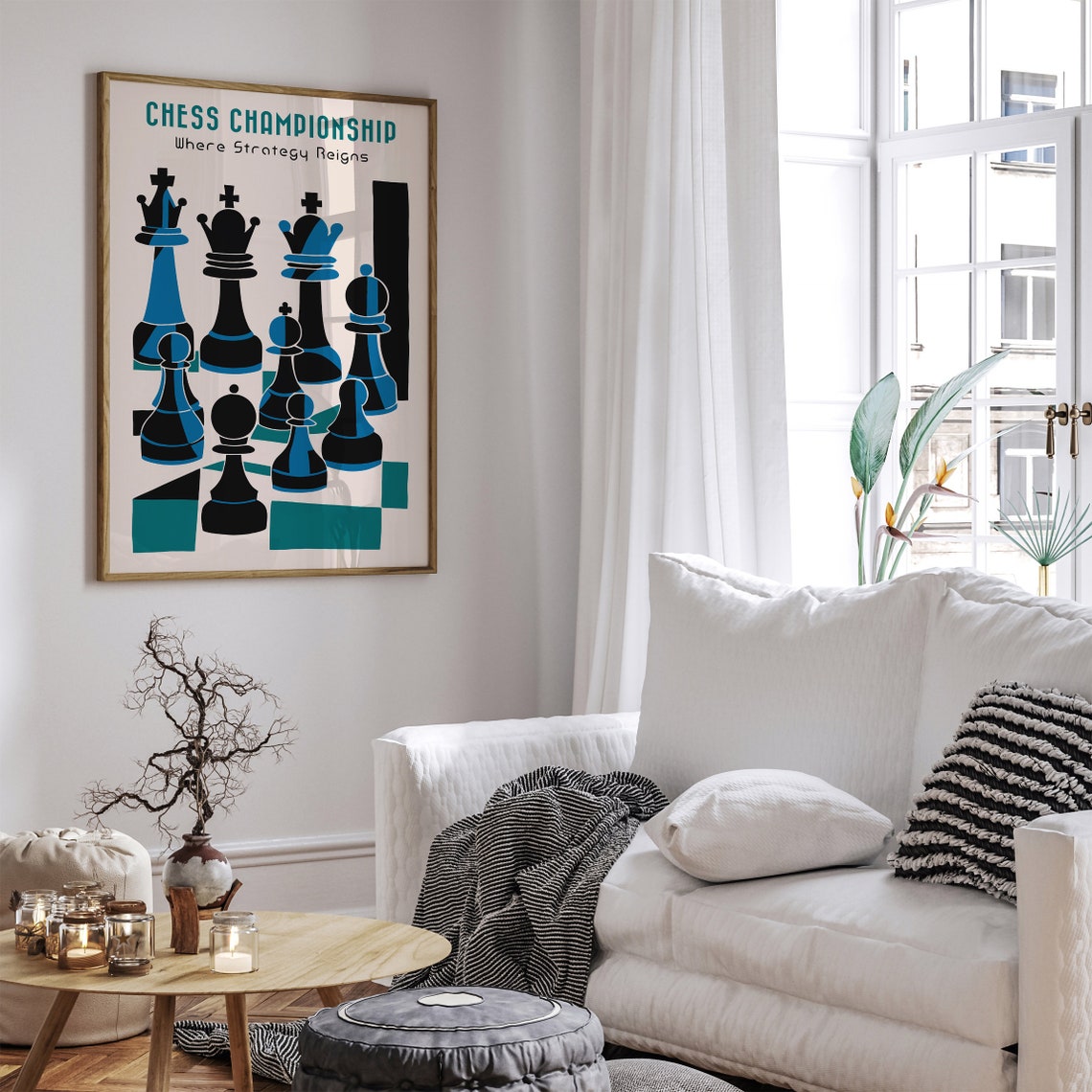 Chess Championship Modern Pieces Where Strategy Reigns Poster - Image 4