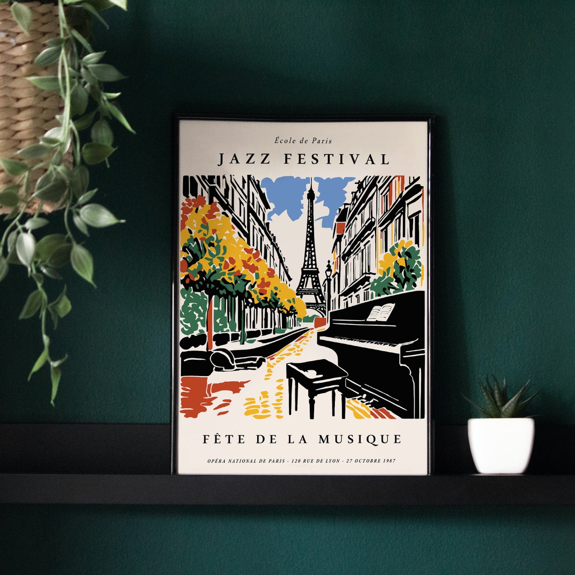 Paris Jazz Festival Poster Fete De La Musique French Poster Paris Travel Art Print Music Posters Retro Prints Vintage Wall Art 24x36 - Image 5