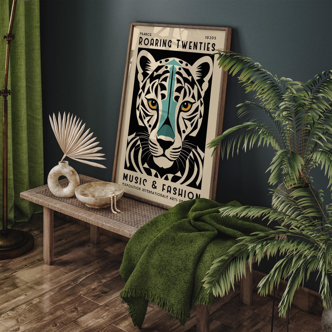 Vintage 1920s Roaring Twenties Poster Art Deco Tiger Illustration Music Fashion Exposition Wall Art Art Deco Home Decor French Art - Image 3