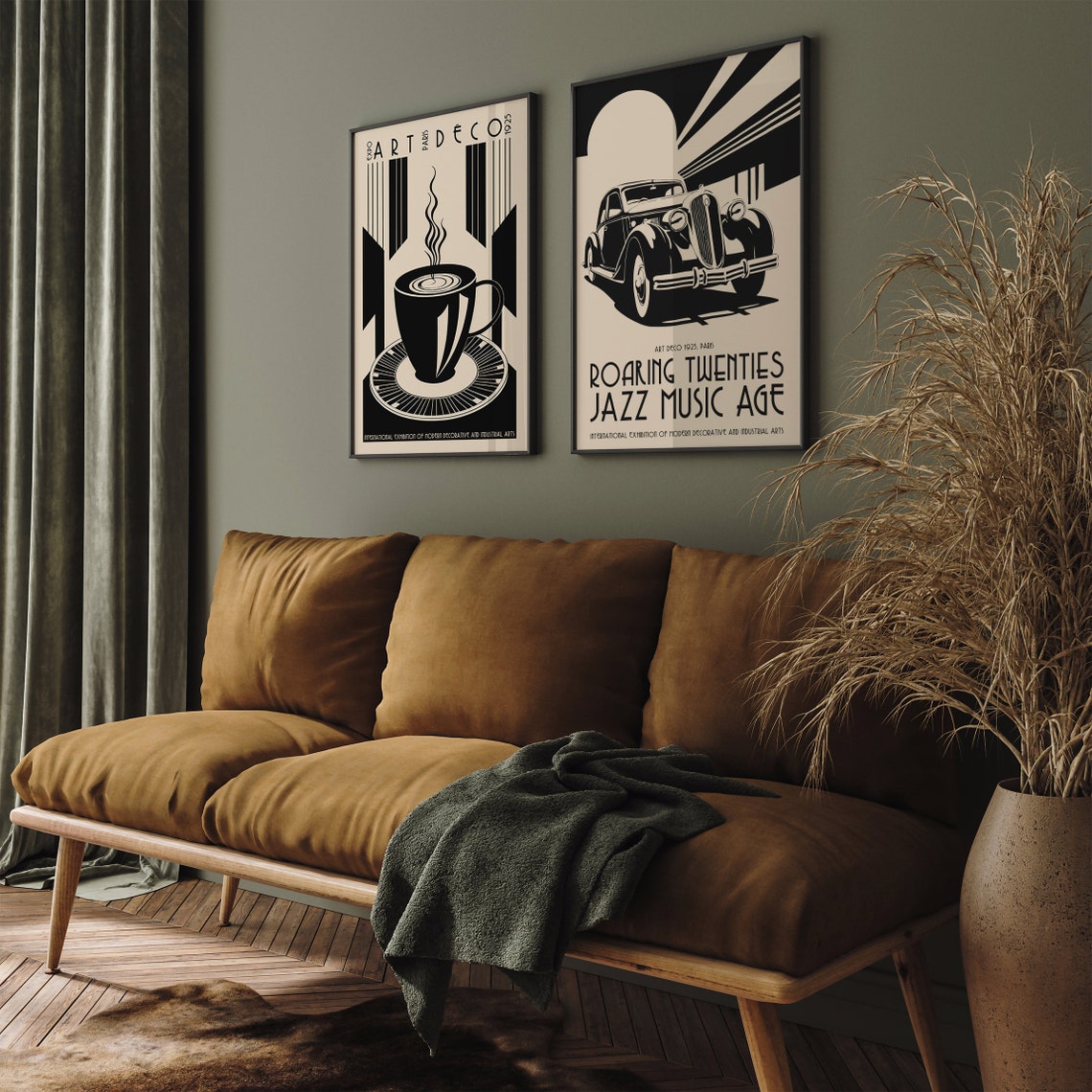 Art Deco 1925 Paris Vintage Classic Car Roaring Twenties Auto Poster - Image 2