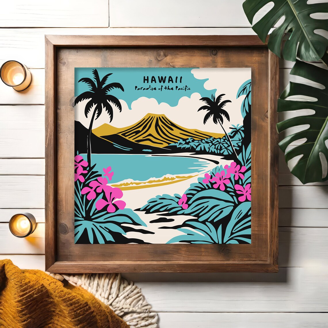 Hawaii Paradise Of The Pacific Volcano Bay Vintage Travel Poster - Image 4