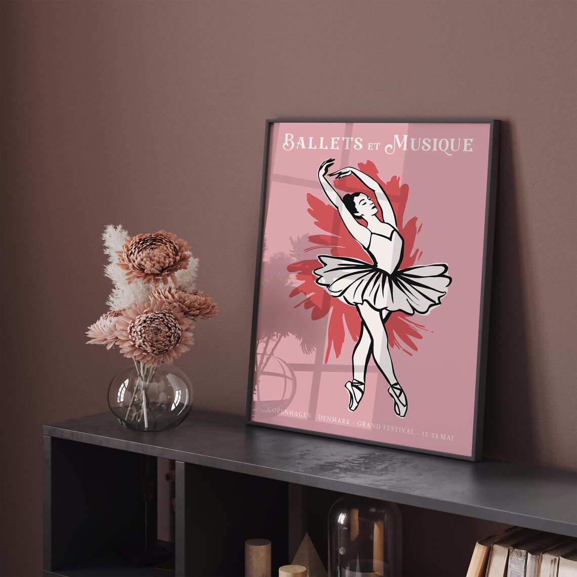 Ballets et Musique Copenhagen Pink Ballerina Festival Poster - Image 4