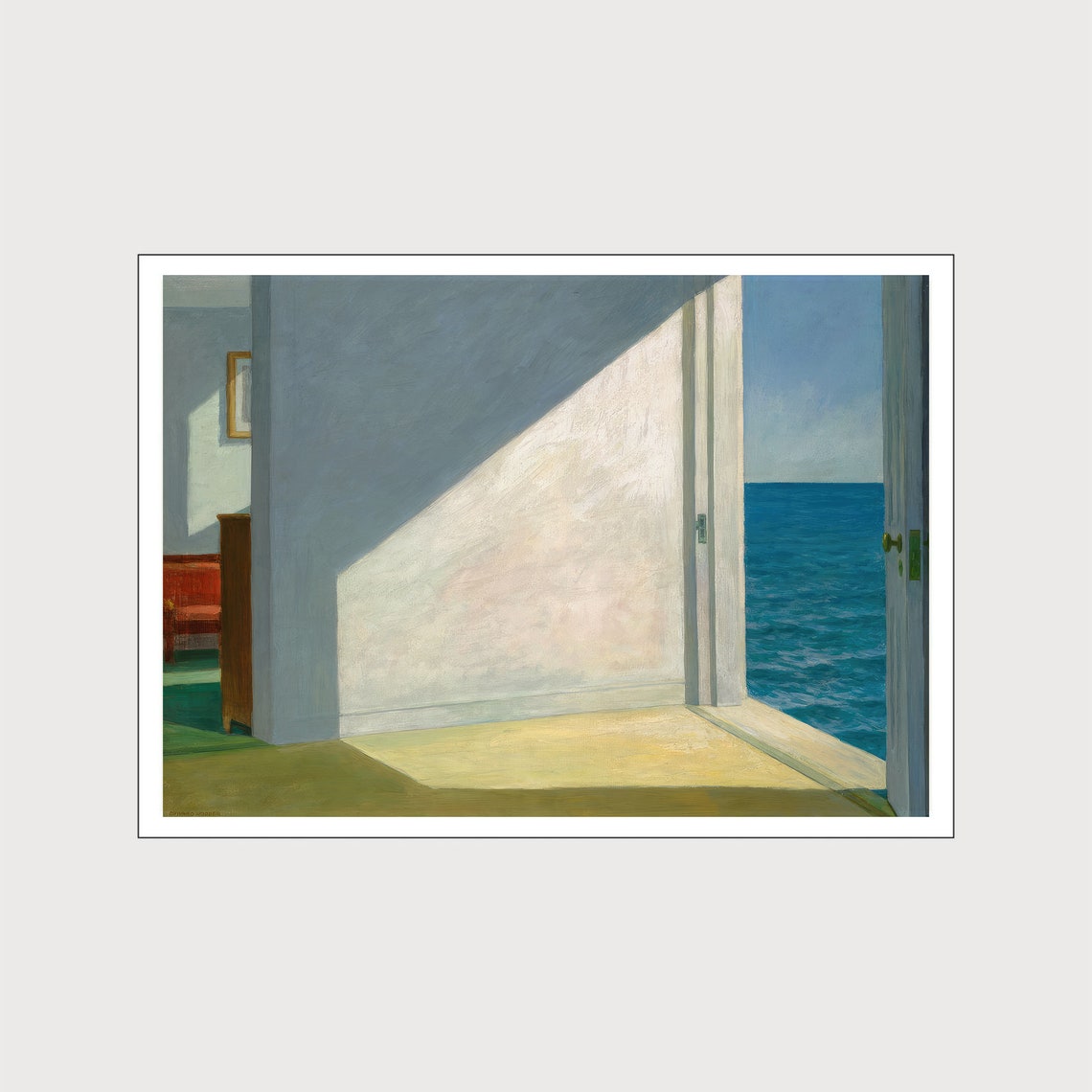 Edward Hopper Rooms by the Sea Coastal Interior Scene Art Poster - Image 2