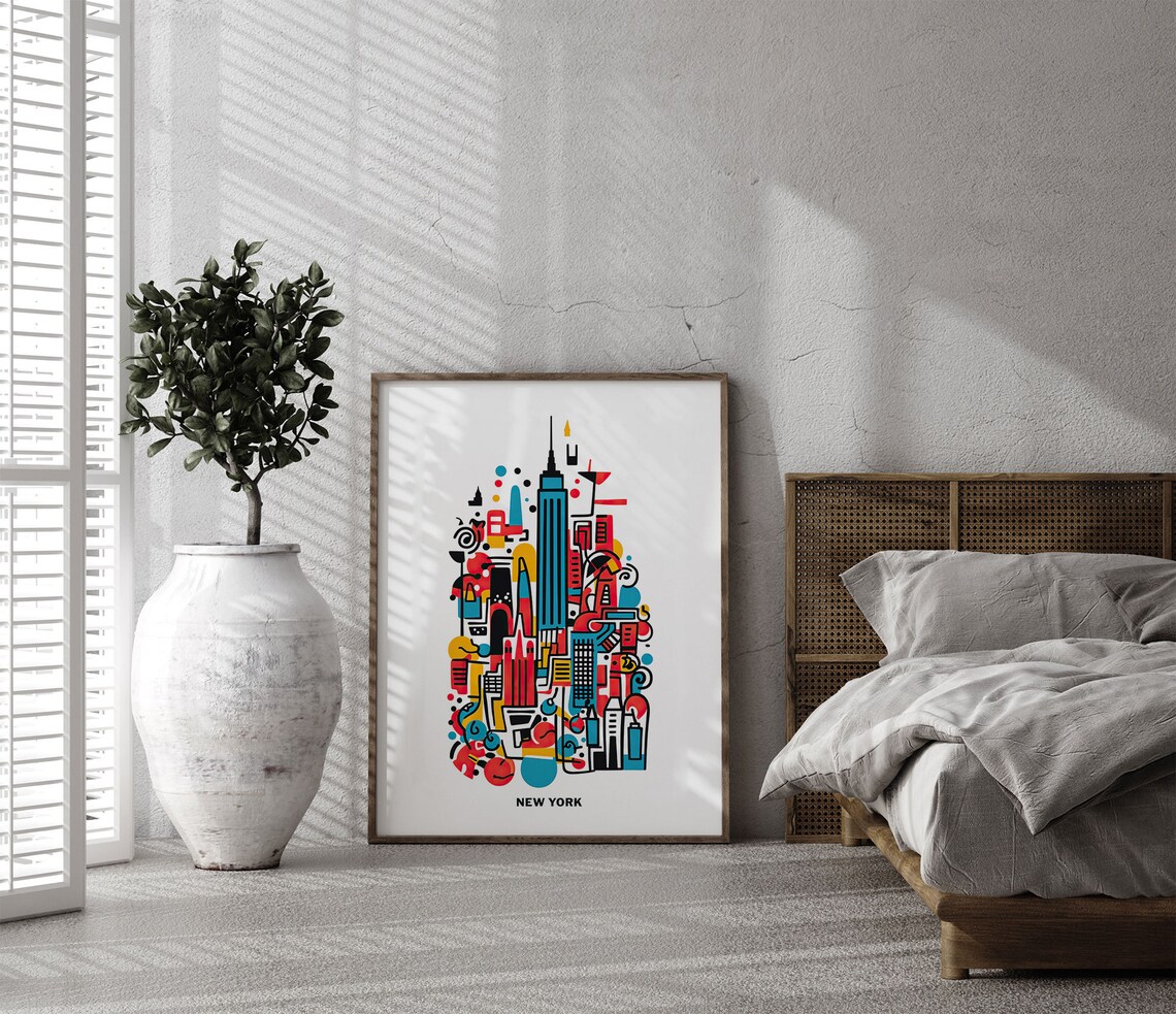 New York City Pop Art Print, Bold Modern NYC Decor - Image 2