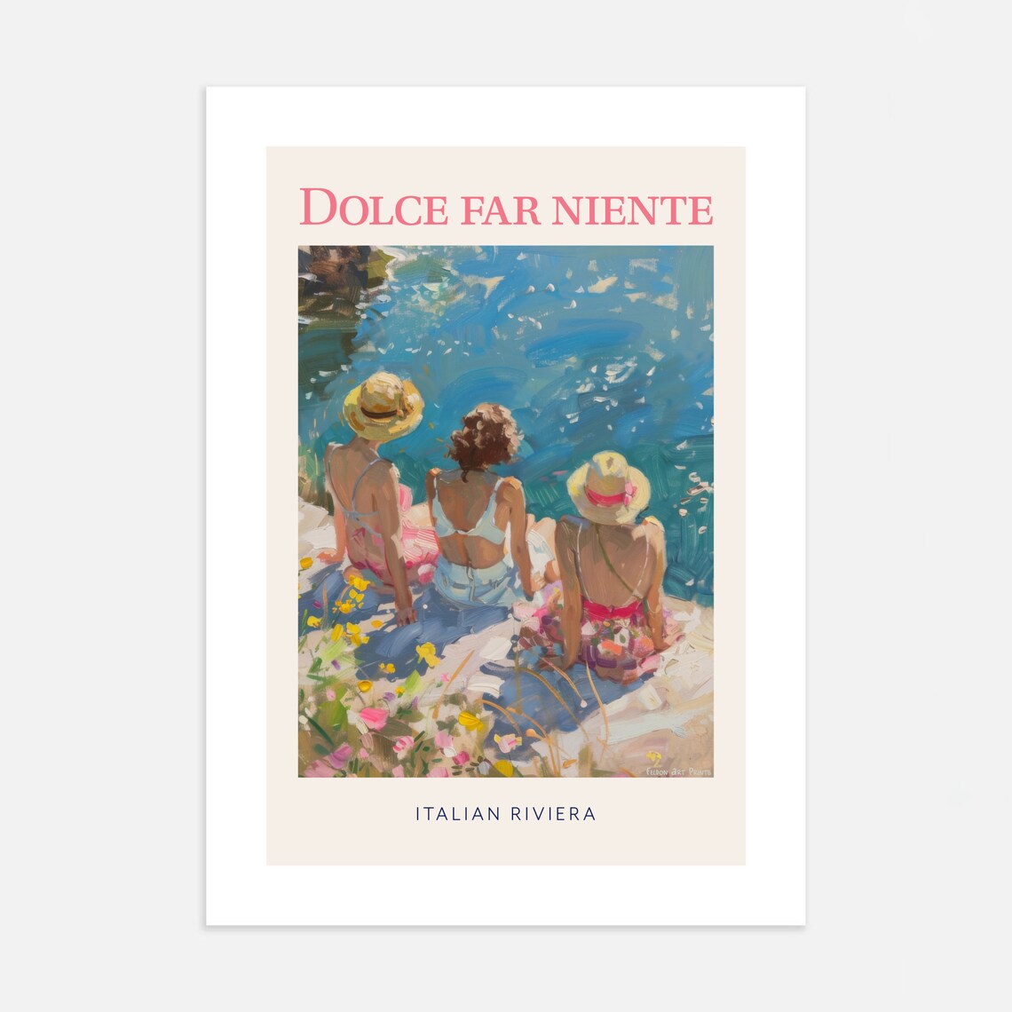 Dolce Far Niente Italian Summer Vintage Poster - Image 3