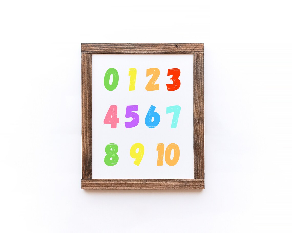 123 Print Number Poster, Kids Room Educational Art Print - Image 3