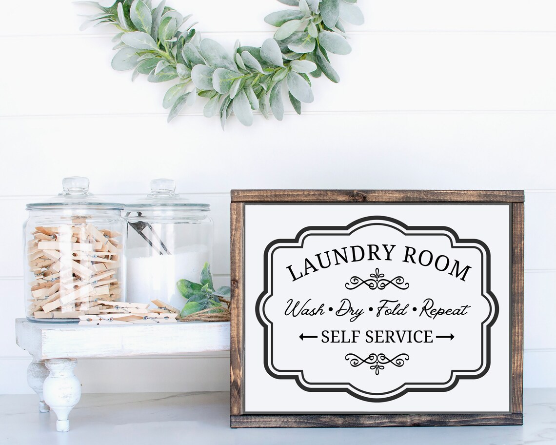 Laundry Room Wash Dry Fold Repeat Sign, Decor - Image 3
