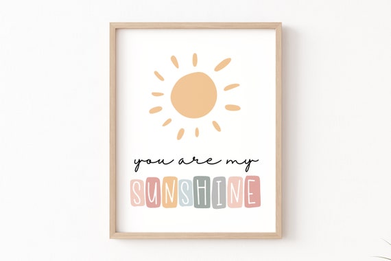 You Are My Sunshine Boho Nursery Art Print