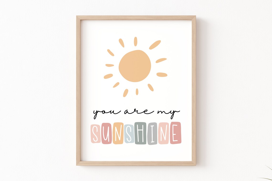 You Are My Sunshine Boho Nursery Art Print