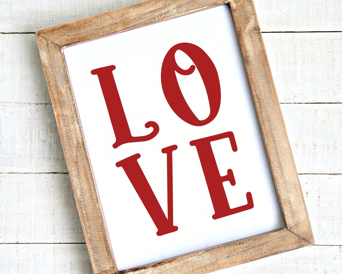 Love Typography Minimalist Valentine Art Print - Image 3