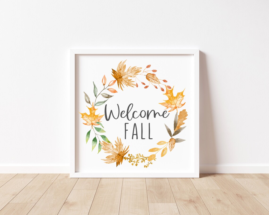 Welcome Fall Autumn Fall Decor Art Print - Image 2