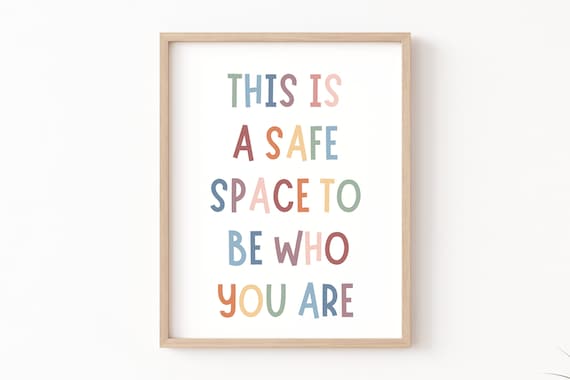 Safe Space To Be Who You Are Poster, Boho