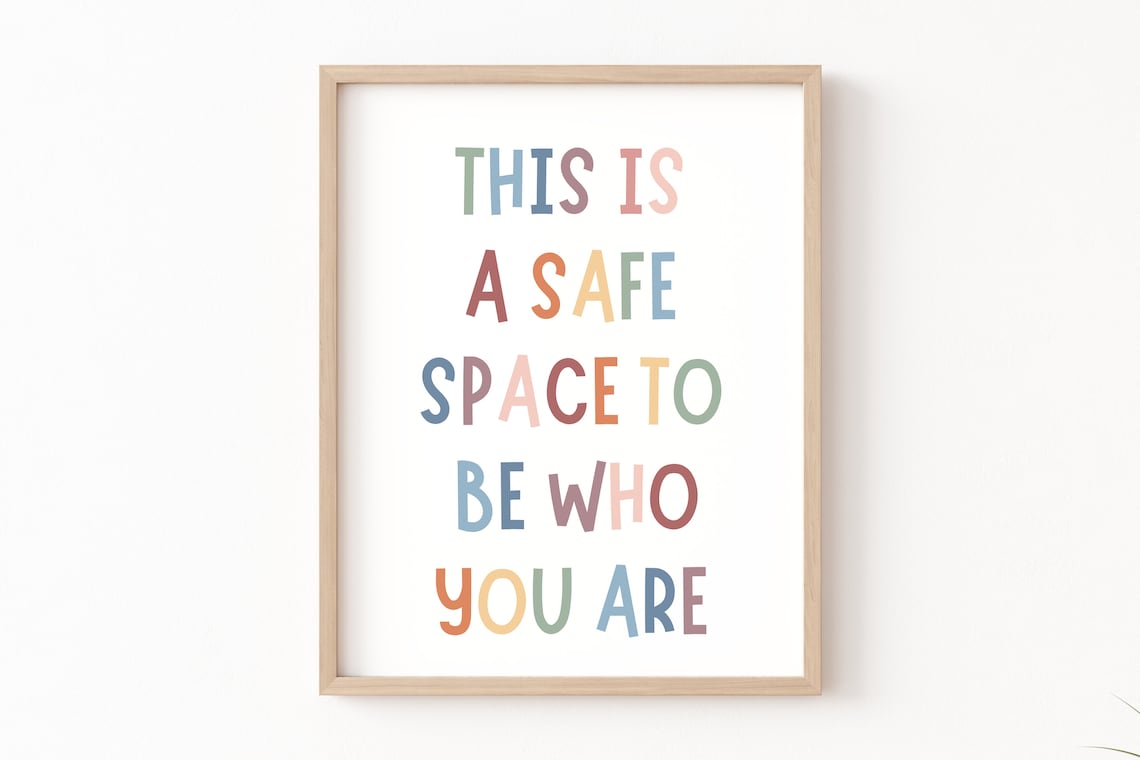 Safe Space To Be Who You Are Poster, Boho