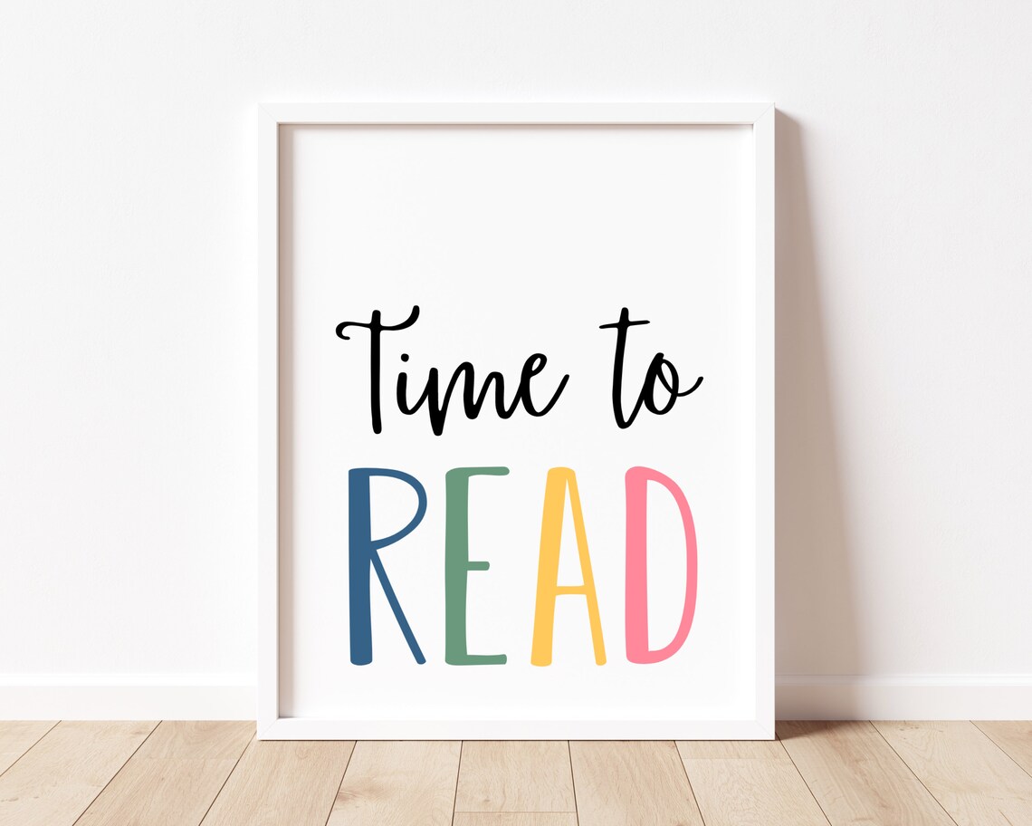 Time To Read Reading Corner Classroom Art Print