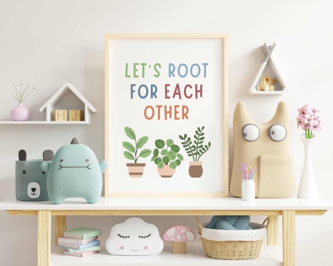 Let's Root for Each Other Boho Classroom Poster - Image 3