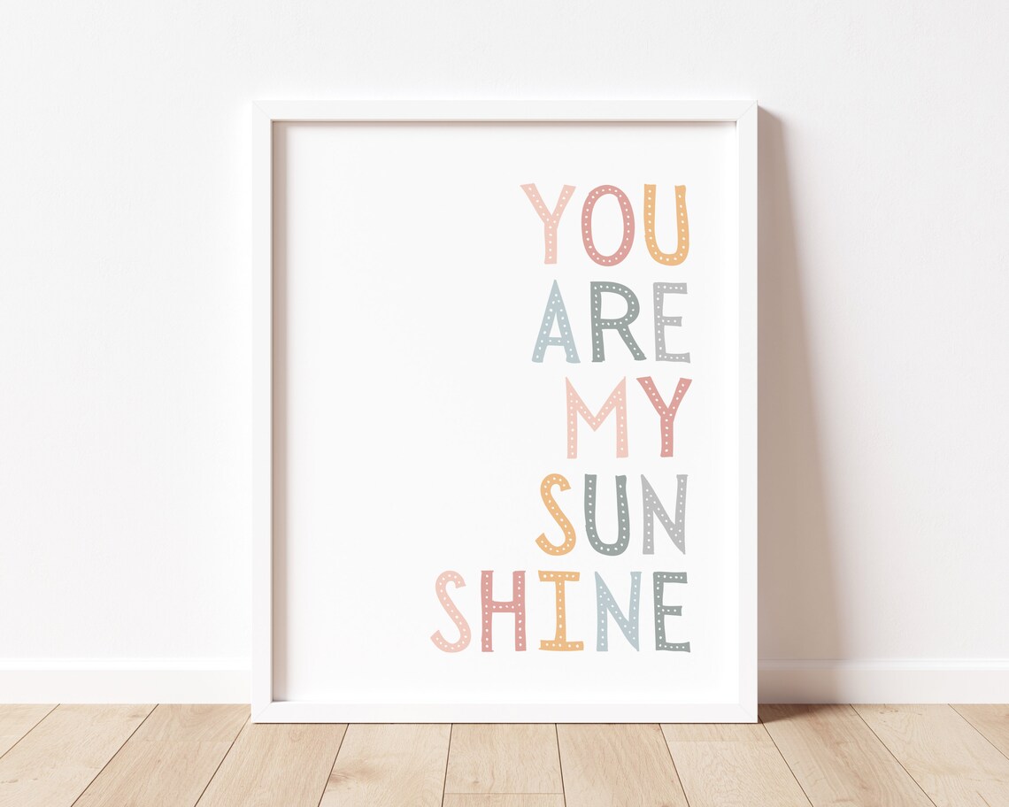 You Are My Sunshine Pastel Playroom Poster - Image 3