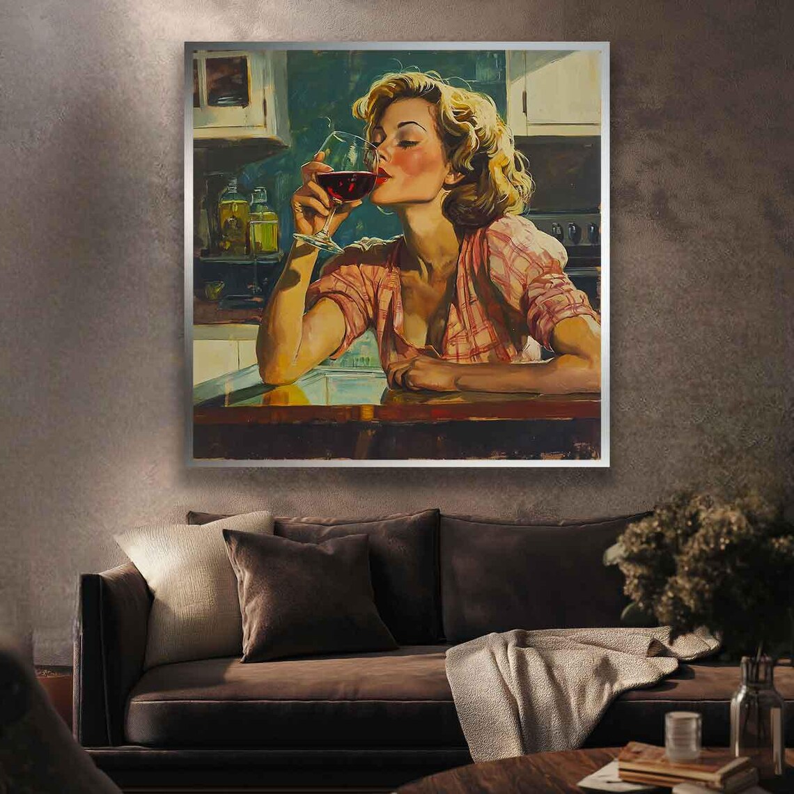 Woman Portrait, Retro Gift for Her Art Print - Image 4
