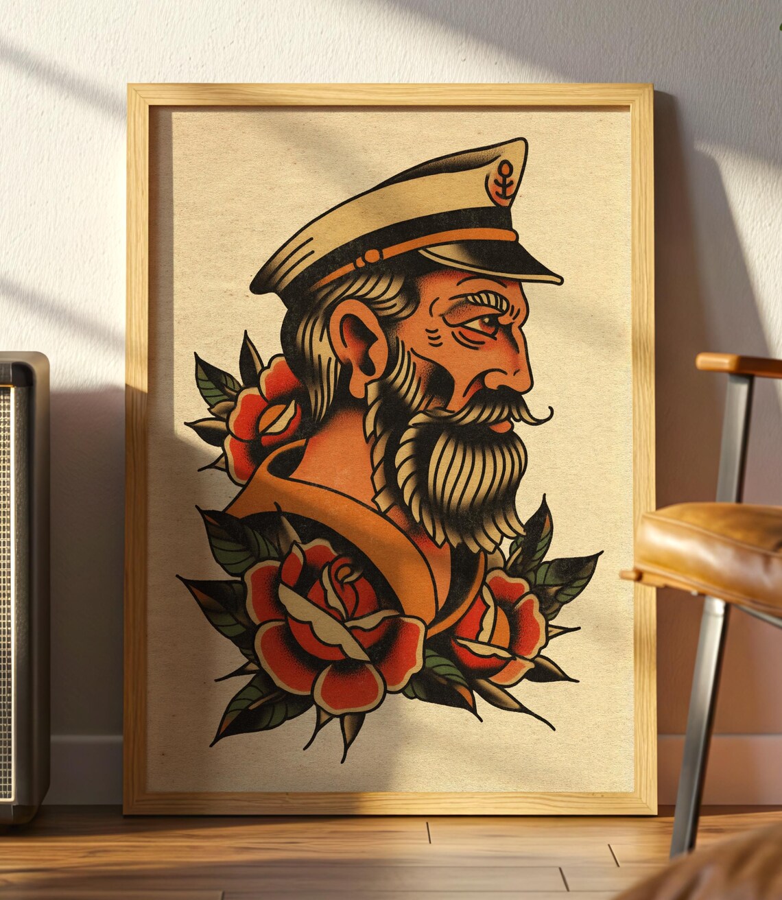 Traditional Sailor Tattoo Bold Flash Art Print