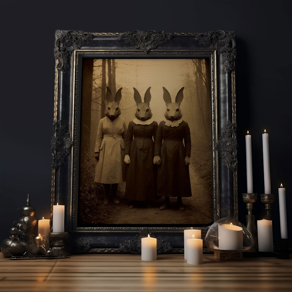 Cult Of The Bunny Vintage Photography Art Print - Image 6