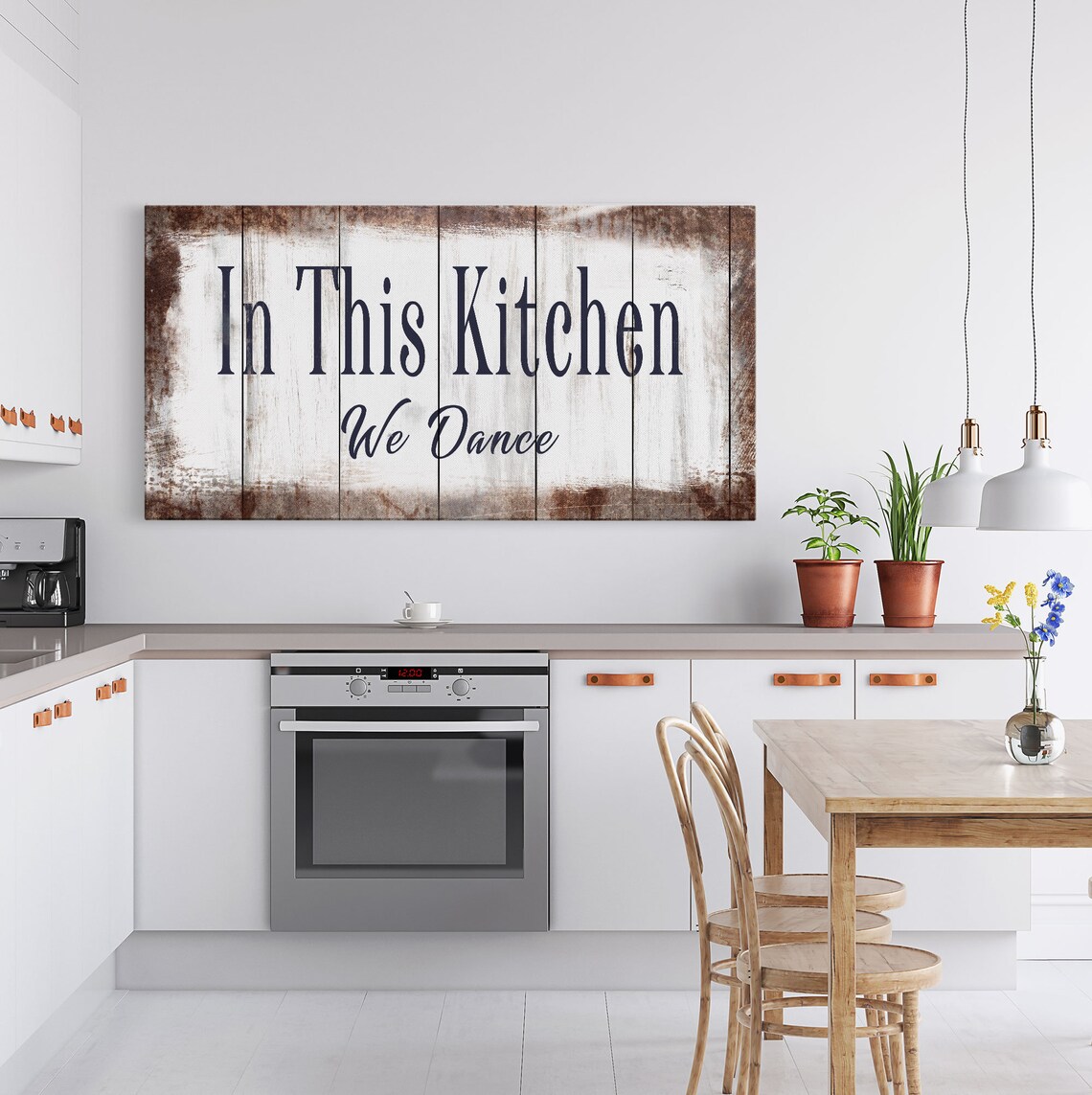 In This Kitchen We Dance Sign, Modern Farmhouse Wall Art - Image 3