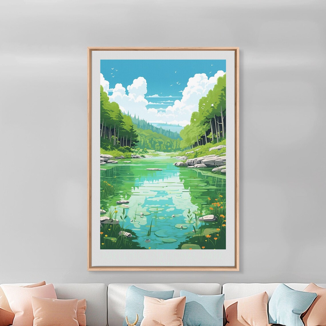 Paklenica National Park Croatia Forest Lake Lily Pads Reflection Travel Poster - Image 3