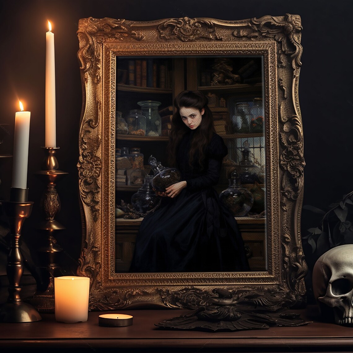Alchemical Witch Potion Art Print, Dark Academia - Image 5