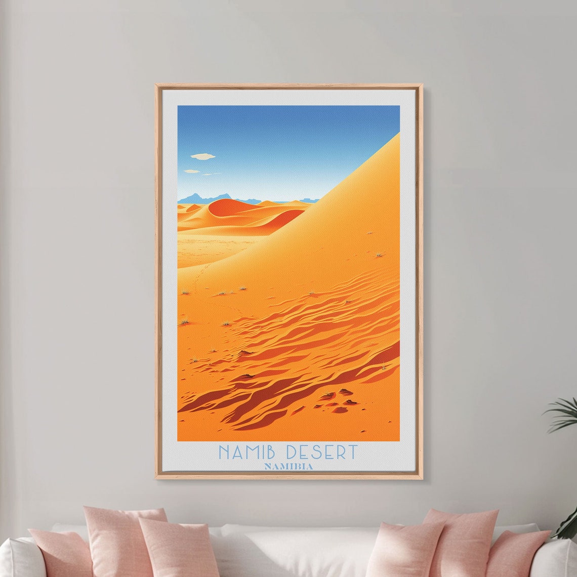 Namib Desert Namibia Giant Orange Sand Dunes Ripples Travel Poster - Image 4